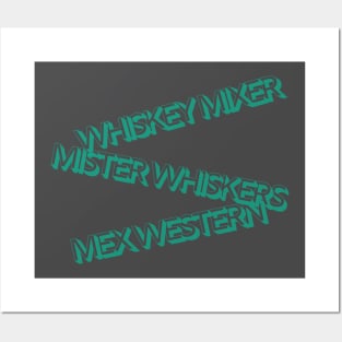 Western Whiskey Whiskers Posters and Art